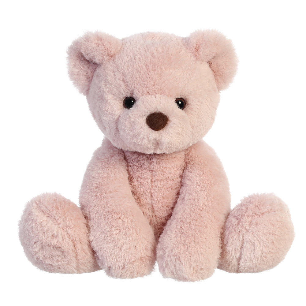 Peluche ours en peluche rose poudré