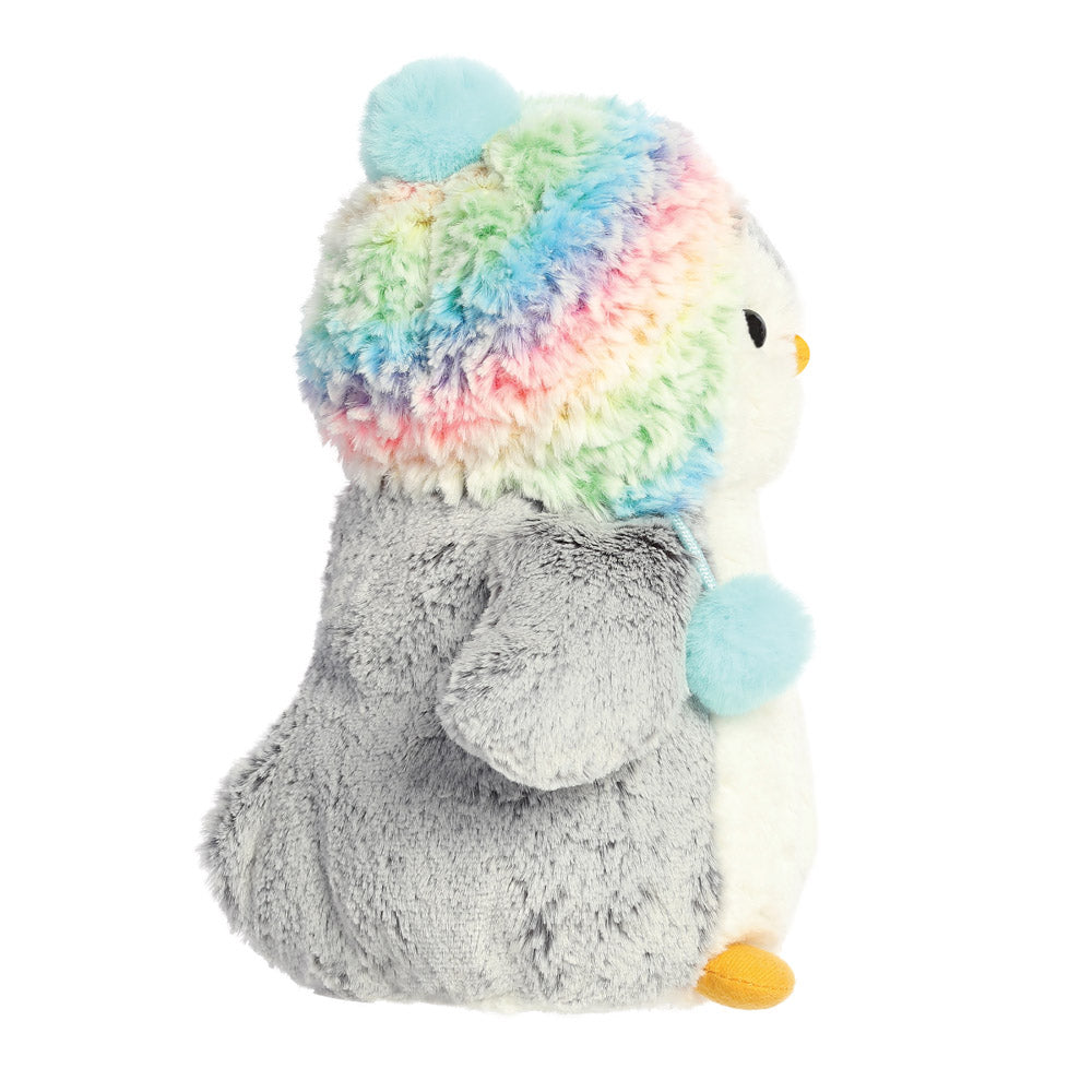 Penguin Rainbow Hat Soft Toy